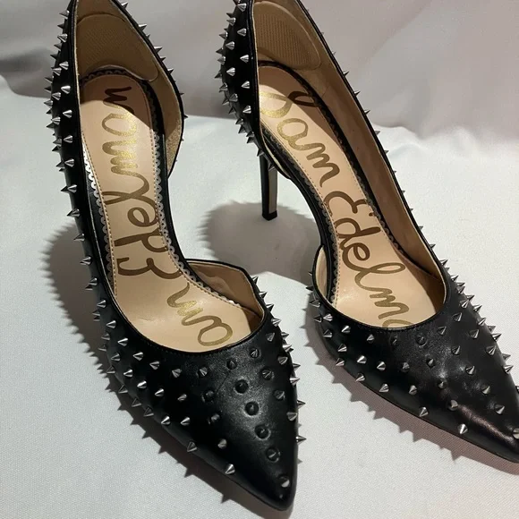 Sam Edelman Black Spiked Heels - Picture 4 of 5